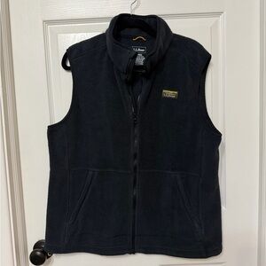 LL Bean classic mountain fleece vest black men’s large